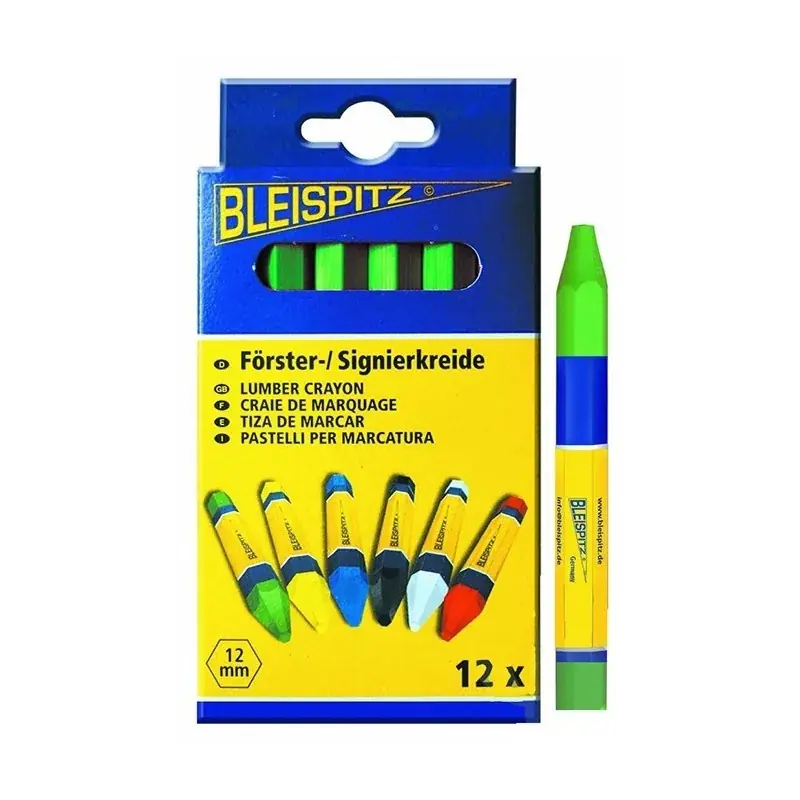 Boite de 12 craies de marquage verte BLEISPITZ Bon Plan