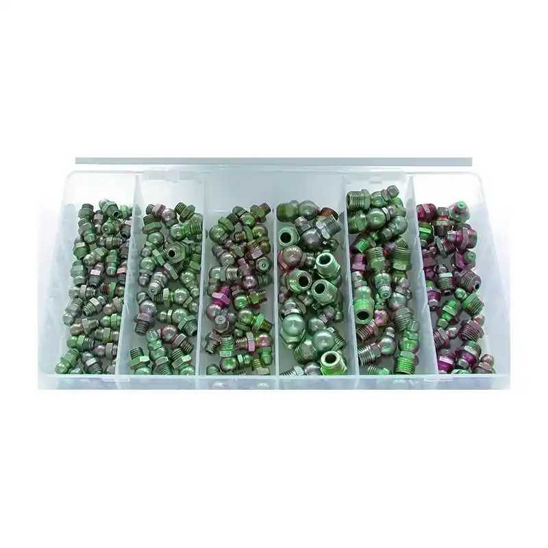 Coffret de graisseurs droits et coudés – filetage américain – 110 pièces Nouvelle Collection