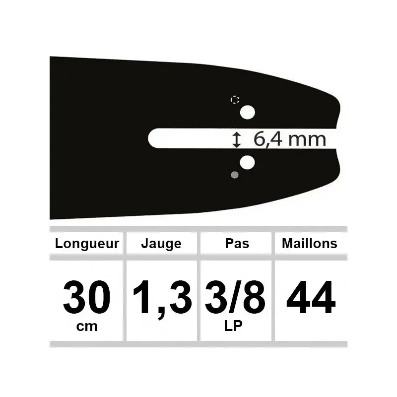 Guide OZAKI 30 cm 3/8LP 1,3mm Acheter En Ligne