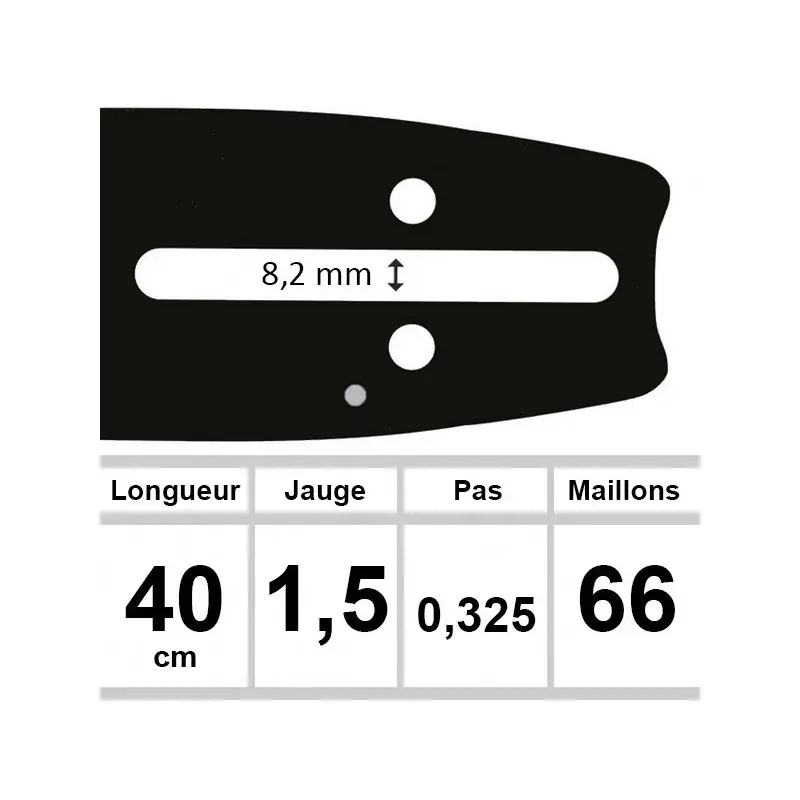 Meilleur Choix Guide OZAKI 40 cm 0,325 1,5mm