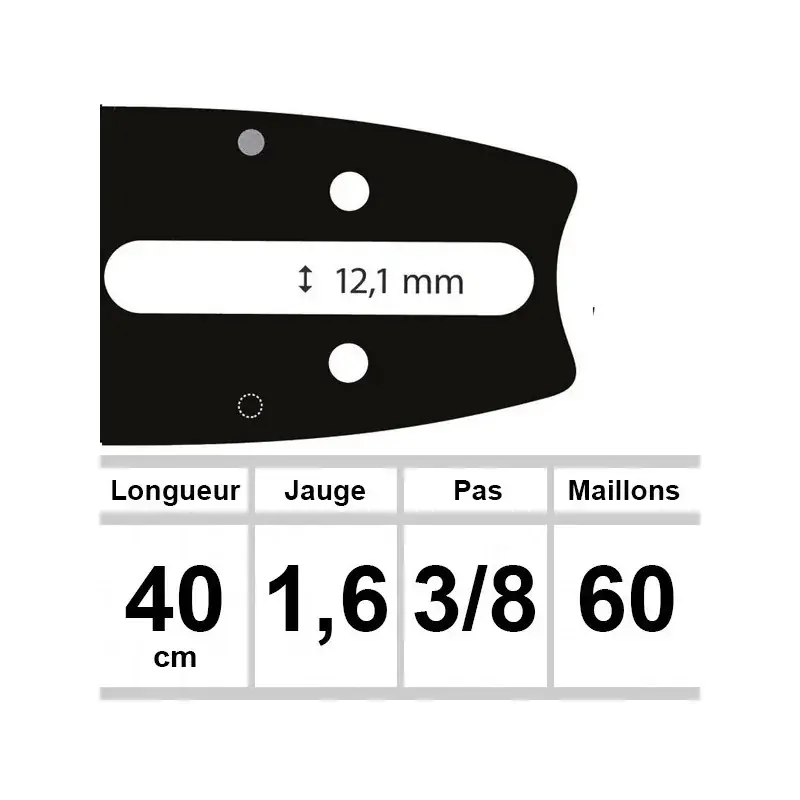 Guide OZAKI 40 cm 3/8 1,6mm Achetez Aujourd&rsquo;hui