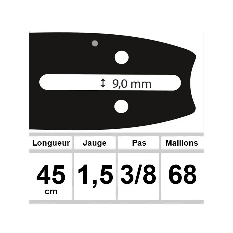 Offre Du Jour Guide OZAKI 45 cm 3/8 1.5mm