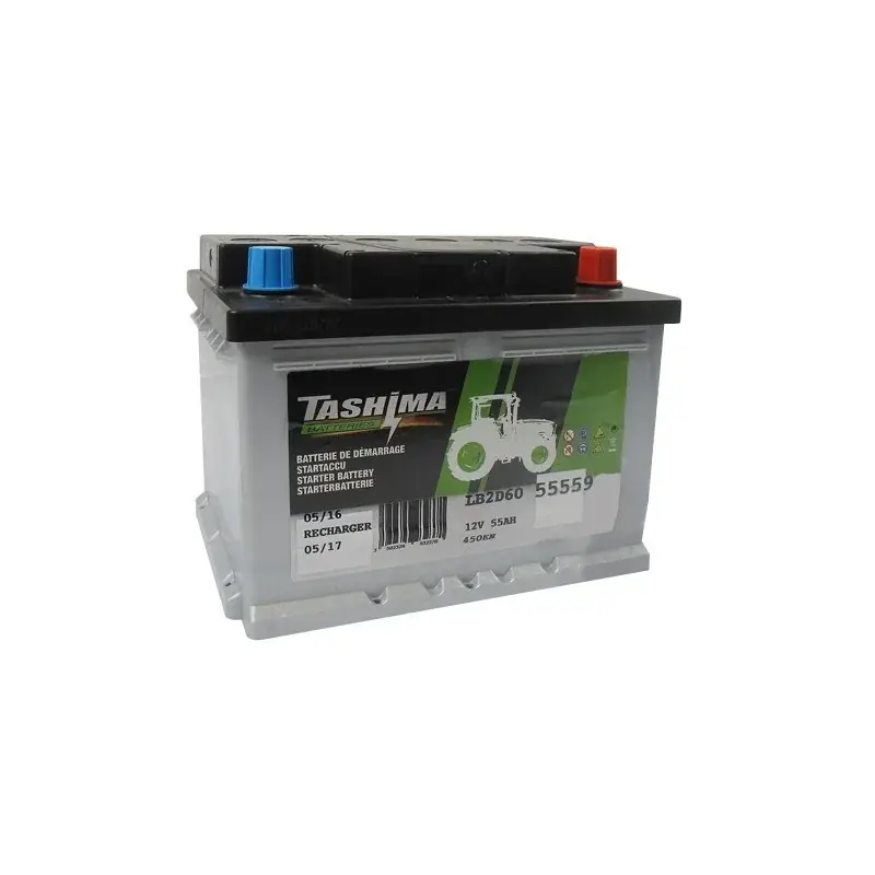 Batterie 12V 55A/H – borne + à droite – TASHIMA Expédition Rapide