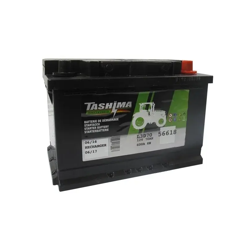 Batterie 12V 70A/H – borne + à droite – TASHIMA Prix Réduit