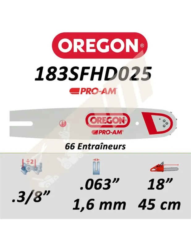 Retour Gratuit Guide 45cm PRO-AM, OREGON pour Stihl