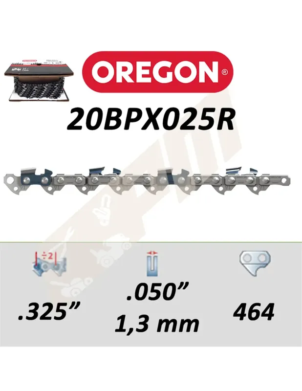 Acheter Direct Chaîne de tronçonneuse OREGON 20BPX025R MICRO CHISEL 325