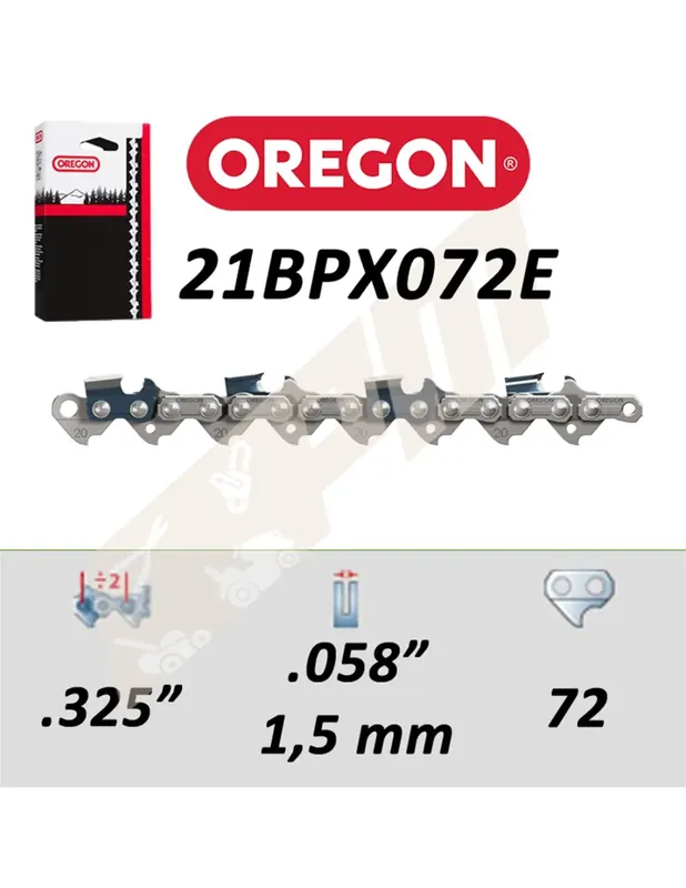 Chaîne de tronçonneuse OREGON 21BPX072E MICRO CHISEL 325 Marque