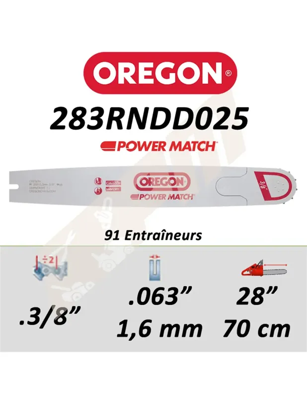 Réduction Guide de tronçonneuse OREGON POWER MATCH 70 CM