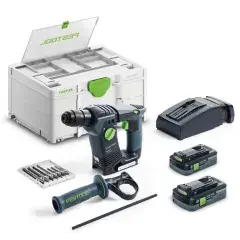 Perforateur SDS Plus 18V BHC 18 HPC 4,0 I-Plus + 2 batteries 4Ah + chargeur en coffret SYSTAINER SYS3 – FESTOOL – 577602 Offre Spéciale