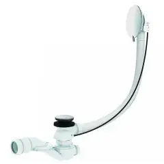 Vente Flash Vidage pour baignoire automatique à câble de 650mm chromée – VALENTIN – 583000 000 00
