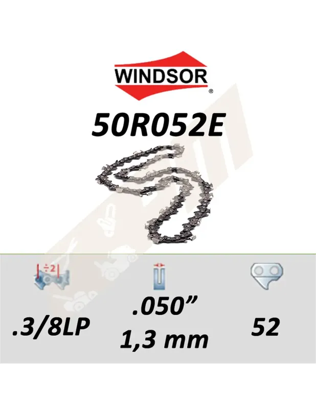 Chaîne de tronçonneuse WINDSOR 50R052E 3/8LP .050" 52 entraîneurs Affaire À Saisir