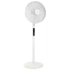 Ventilateur sur pied AIR-LIGHT RING 70W avec brasseur d‘air à 4 vitesses 40cm - FARELEK - 112038 Prix Promo