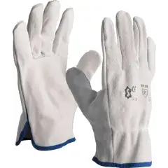 Gants de protection cuir paume fleur et dos croûte de bovin T9 naturel – L3MN.T9 Offre Exclusive