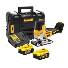 Scie sauteuse 18V + 2 batteries 5 Ah + chargeur + coffret Tstak – DEWALT – DCS335P2-QW Prix Promo