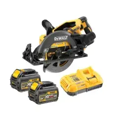 Expédition Rapide Scie circulaire construction 54V XR FLEXVOLT BRUSHLESS 190mm + 2 batteries + chargeur – DEWALT – DCS577T2-QW