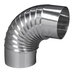 Vente Directe Coude équerre 90° plissé aluminium D97mm – TEN – 392970