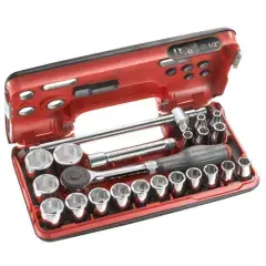 Coffret à douilles 1/2‘‘ 6 pans métriques 22 pièces – FACOM – S.360DBOX4PB Offre Spéciale