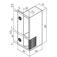 Seulement Aujourd&rsquo;hui Gâche en applique double empennage n°120 gauche tirant 24V – DOM – BE26110000