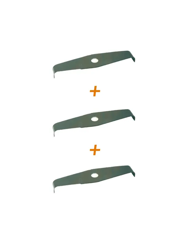 Lot de 3 lames ronce de débrousailleuse 2 dents 300 mm x Ø 25,4 ép 3mm Haute Qualité