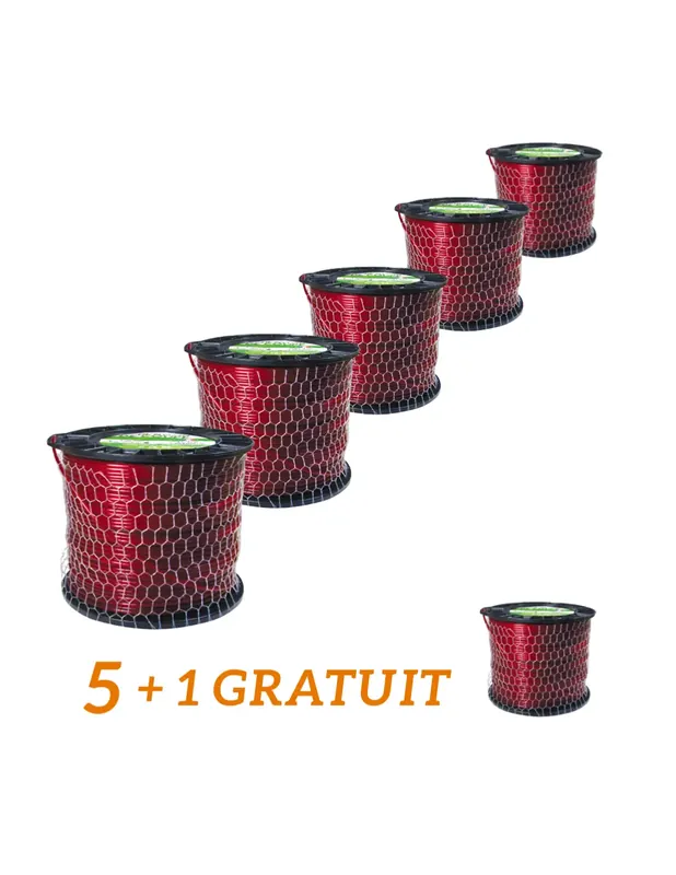 Lot de Fil de débrousailleuse 5 + 1 OFFERT nylon ø 3.3 mm rond 205 m Commander Vite