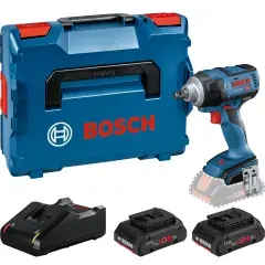 Boulonneuse 18V GDS 18V-300 Professional + 2 batteries Procore 4Ah + chargeur en coffret L-BOXX - BOSCH - 06019D8202 Nouvelle Collection