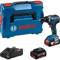 Perceuse-visseuse 18V GSR 18V-55 Professional + 2 batteries 4Ah + chargeur + coffret L-BOXX - BOSCH - 06019H5200 Paiement Sécurisé
