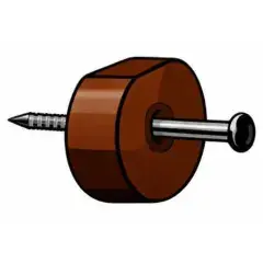 Taquet à clouer demi rond diamètre 15mm marron – MONIN – 521 430 Promotion