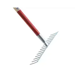 Râteau de jardin à douille conique 14 dents cintrées en acier zingué émmanchée bois pomme 150cm – MERMIER – 362814 Commander Maintenant