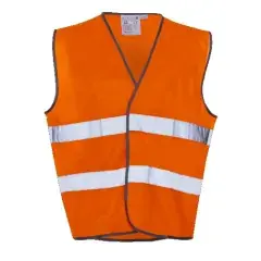Prix Choc Gilet haute visibilité bandes parallèles réglable orange fluo/argent TU – VET3029GT