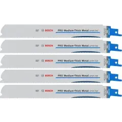 5 lames de scie sabre PRO Medium-Thick Metal precise S1137BEF 225x25x1,1mm – BOSCH – 2608658994 Must-Have