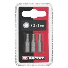 Jeu de 3 embouts standard série 1 pour vis 6 pans creux métriques – FACOM – EH104.J3 Bon Marché