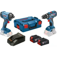 Combo kit 2 machines 18V (GSR28/GDR160) + 2 batteries 4Ah + chargeur sous L-BOXX - BOSCH - 06019G5107 Petit Prix