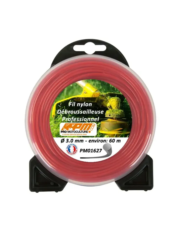 Authentique Fil nylon débroussailleuse coque rond ø 3.0 mm – 56m
