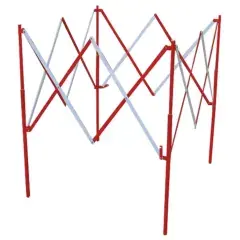 Barrière de regard extensible en acier rouge/blanc 1m – VISO – BAR002RB Promotion Saisonnière