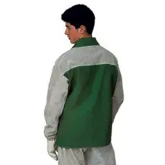 Must-Have Veste de soudeur en croûte de croupon dos ignifuge vert/gris TXL - GUYARD - VES41140 XL