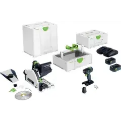 Achetez Aujourd&rsquo;hui Kit combo 18V Universel (TSC 55 K + TXS 18) + 2 batteries + chargeur + TB Systainer³ M 137 – FESTOOL – 578024