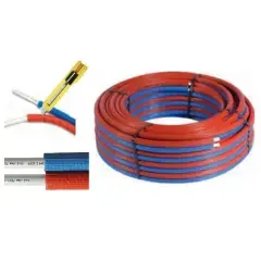 Prix Réduit Tube multicouche thermo soudé 16x2mm rouge-bleu - COMISA - 87.80.330