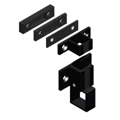 Loqueteau à gâche + cales laqué noir alu RAL9006 – LA CROISEE DS – DS6402-013 Remise