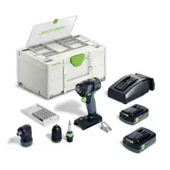 Produit De Marque Perceuse-visseuse 18V TXS 18 C 3,0-SET + 2 batterie 3Ah + chargeur + coffret Systainer SYS3 – FESTOOL – 576896
