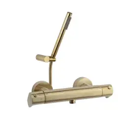 Seulement Aujourd&rsquo;hui Mitigeur de douche thermostatique ALEXIA 3634DOC or brossé avec ensemble de douche – RAMON SOLER – 36D302664