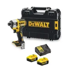 Nouvel Arrivage Visseuse à chocs 18V XR Brushless + 2 batteries 5Ah + chargeur + coffret T-STAK – DEWALT – DCF887P2-QW