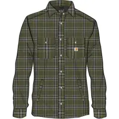 Acheter En Ligne Chemise FLANNEL SHERPA LINED SHIRT JAC vert TS – CARHARTT – S1105430G72S