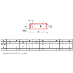 Vis à métaux sans-tête hexagonale bout pointeau zingué 45H DIN 914/ISO 4027 4X8 boîte de 200 – ULTIMA – STHCPO4X8ZING Réduction