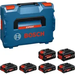 Kit batterie 18V (4 batteries 4Ah EXBA 18V-40 + 2 batteries 8Ah EXBA 18V-80) + coffret L-BOXX - BOSCH EXPERT - 1600A0373G Dernier Modèle