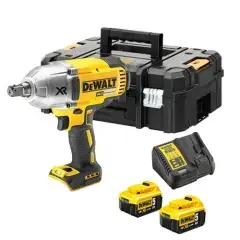 Boulonneuse à chocs 18V XR + 2 batteries 5 Ah + chargeur en coffret T-STAK – DEWALT – DCF899P2-QW Prix Promo