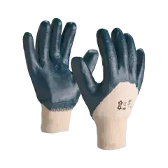 Offre Du Jour Gant de travail NI150 en coton enduit nitrile blanc/bleu T9 - 1190B T.09