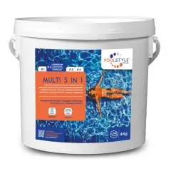 Chlore multifonctions 5 en 1 en galet 250g / 4kg – POOLSTYLE – PSL-500-0003 Meilleure Vente