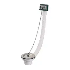 Meilleur Prix Bonde d’évier percé D60mm avec trop plein et bouchon-chaînette – VALENTIN – 00 8526 000 00