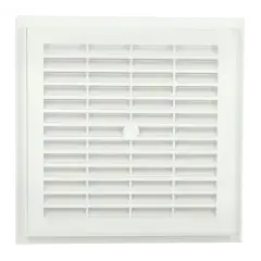 Offre Limitée Grille d‘aération carrée blanche à fermeture avec moustiquaire 176 x 176mm – NICOLL - F114