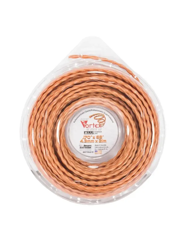 Promotion Saisonnière Fil Nylon Vortex Alu Ø 2.4 mm 70 m orange